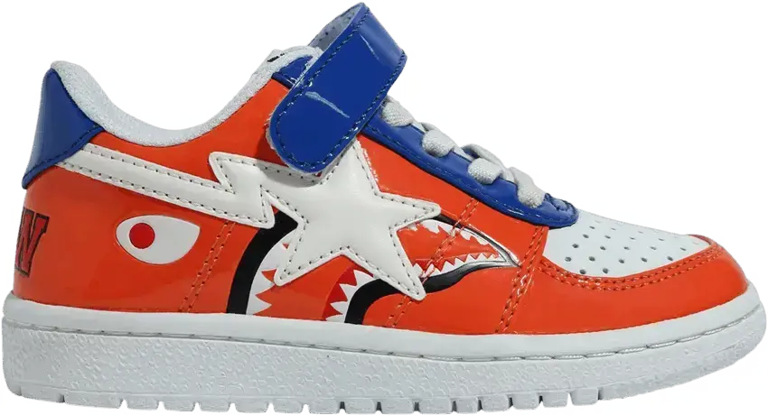  Bapesta Low Kids &#039;Orange Shark Face&#039;