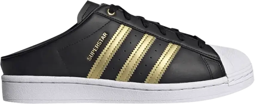  Adidas adidas Superstar Mule Black Gold Metallic (W)