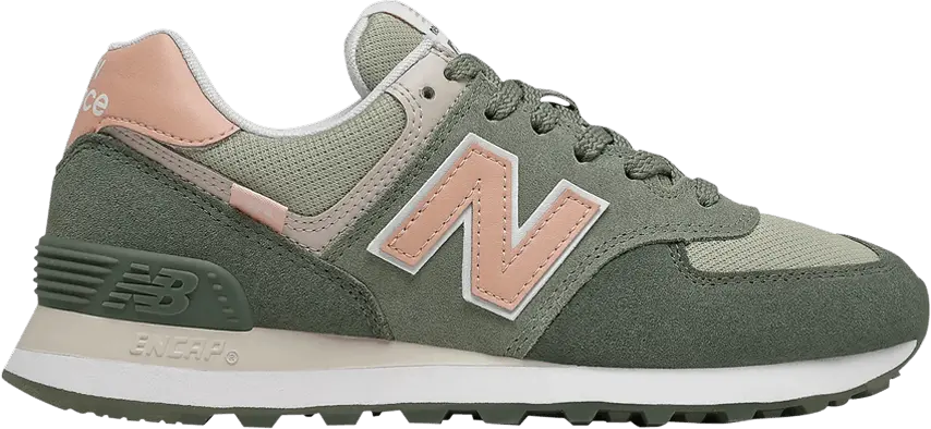  New Balance Wmns 574 Wide &#039;Black Spruce Silver Pine&#039;