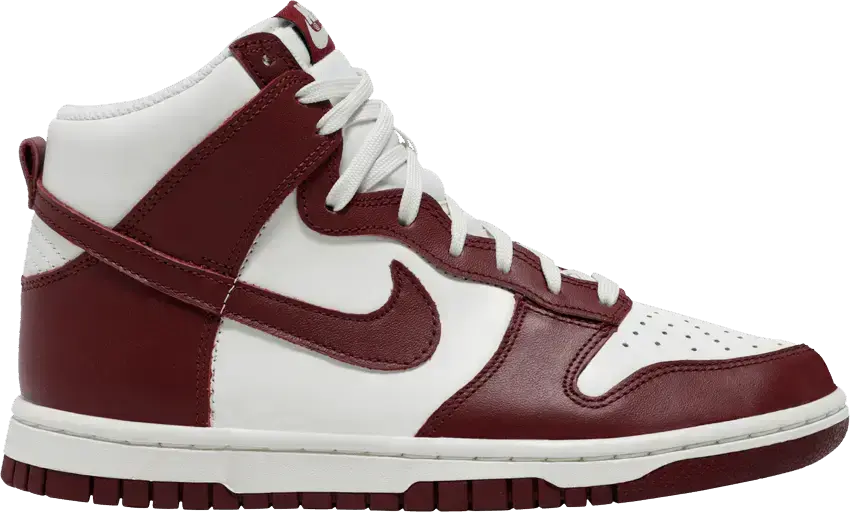  Nike Dunk High Sail Team Red (Women&#039;s)