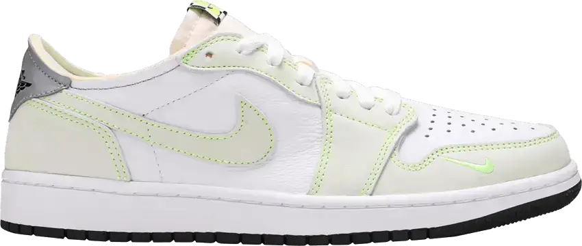  Jordan 1 Retro Low White Ghost Green Black