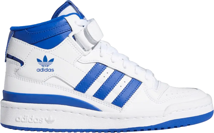 Adidas Forum Mid J &#039;White Royal Blue&#039;