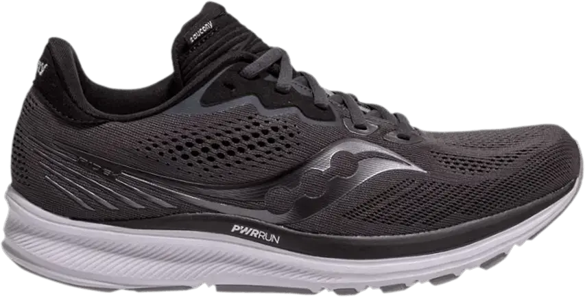  Saucony Wmns Ride 14 Wide &#039;Charcoal&#039;