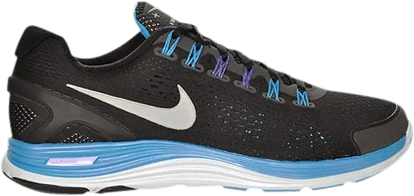  Nike Wmns LunarGlide+ 4 Premium &#039;Black Blue Glow&#039;