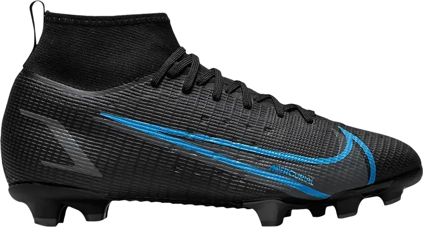  Nike Mercurial Superfly 8 Pro FG GS &#039;Black Photo Blue&#039;