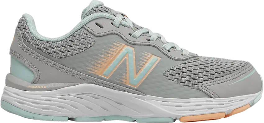  New Balance 680v6 Big Kid Wide &#039;Rain Cloud Pale Blue Chill&#039;