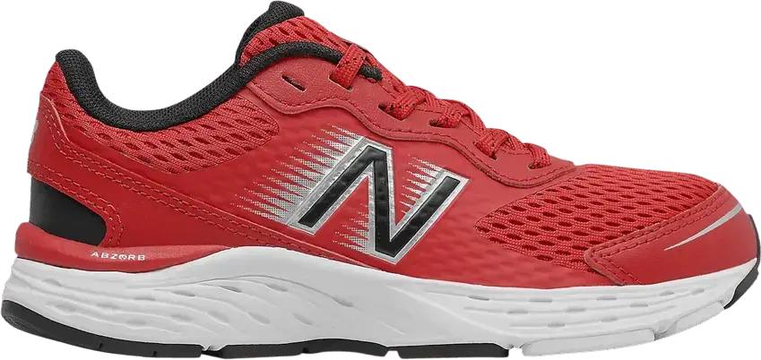  New Balance 680v6 Big Kid X-Wide &#039;Team Red Black&#039;