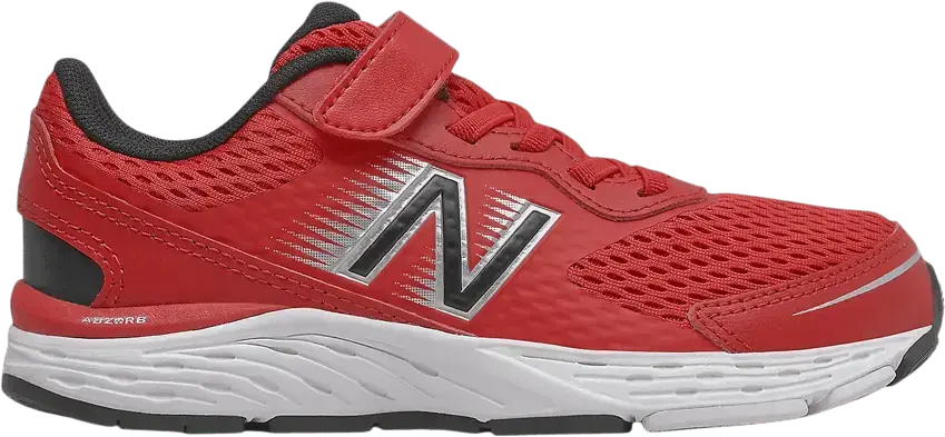  New Balance 680v6 Bungee Big Kid X-Wide &#039;Team Red Black&#039;