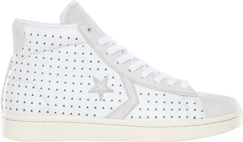  Converse Ace Hotel x Pro Leather Mid &#039;Perforated A Pattern - White&#039;