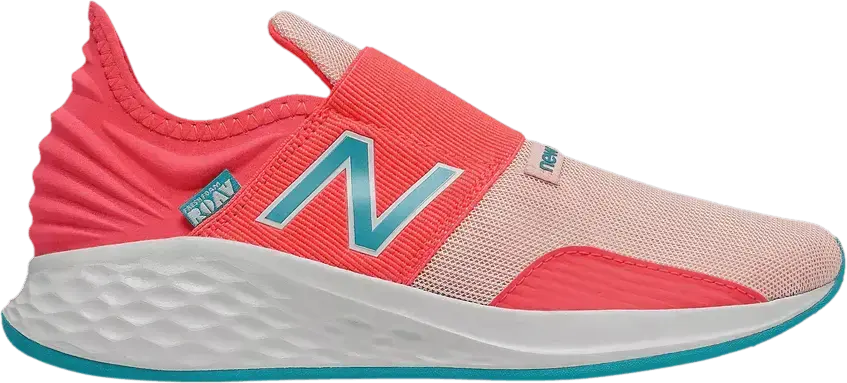  New Balance Fresh Foam Roav Slip-On Big Kid Wide &#039;Vivid Coral&#039;