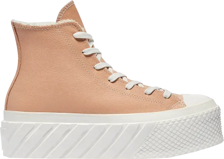  Converse Wmns Chuck Taylor All Star 2X Platform High &#039;Cozy Sherpa - Vachetta Beige&#039;