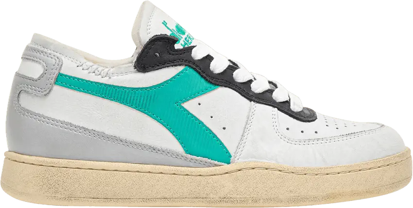  Diadora Mi Basket Row Cut &#039;White Peacock Green&#039;