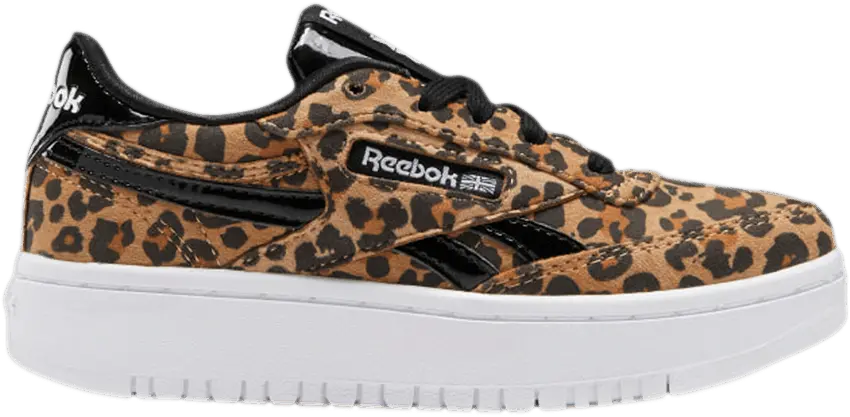  Reebok Club C Double Little Kid &#039;Leopard&#039;