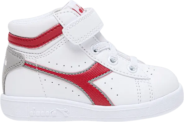  Diadora Game P High Toddler &#039;White Tango Red&#039;