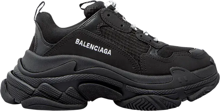  Balenciaga Wmns Triple S &#039;Black&#039;