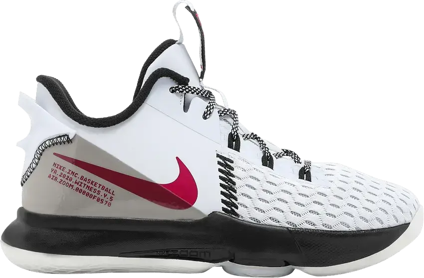  Nike LeBron Witness 5 GS &#039;Grey Fireberry&#039;