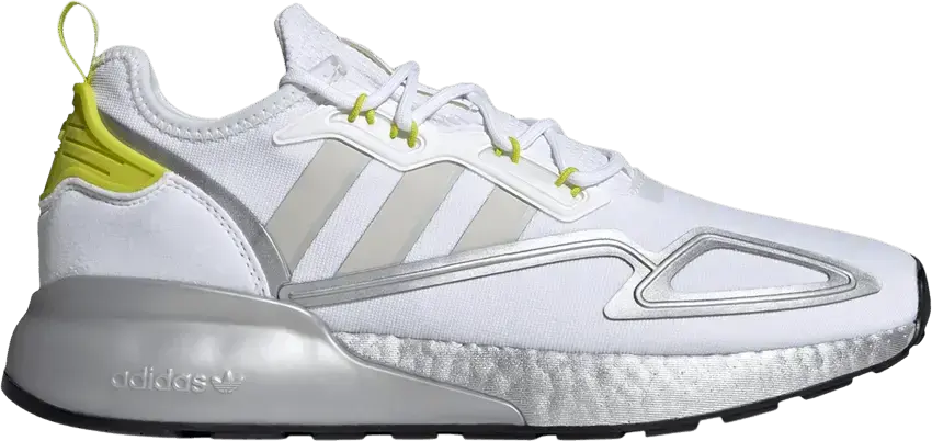  Adidas ZX 2K Boost &#039;White Silver Metallic&#039;