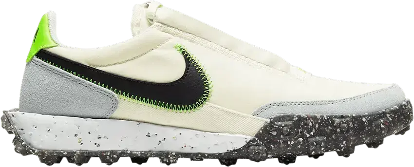  Nike Waffle Racer Crater Pale Ivory Electric Green (Women&#039;s)