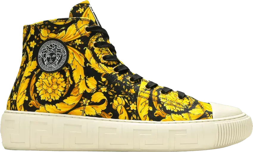 Versace Canvas High &#039;Barocco Print - Black Gold&#039;