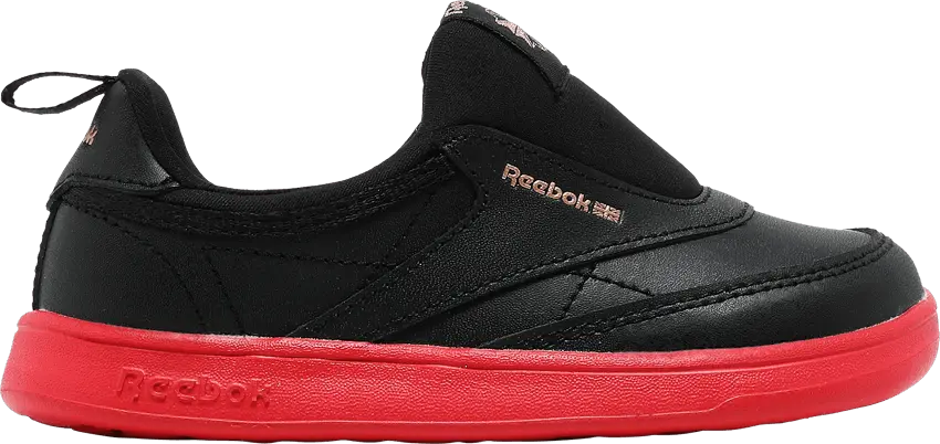  Reebok Club C Slip-On Cardi B Black Vector Red (TD)