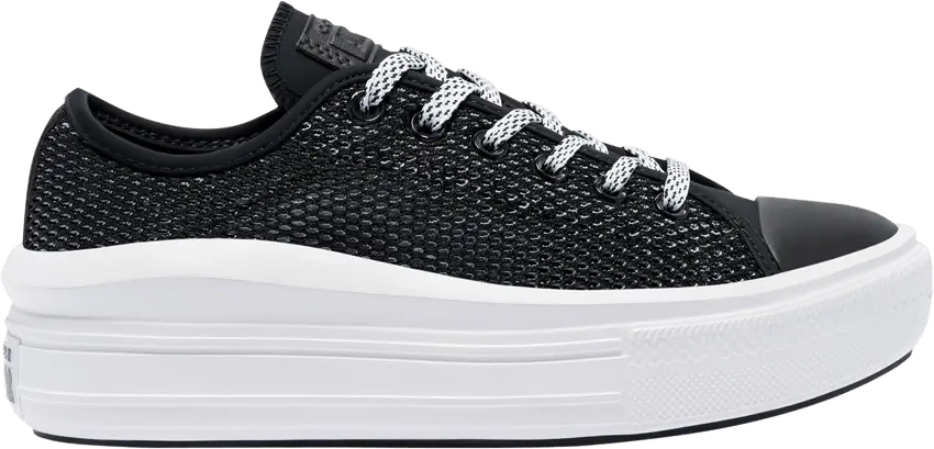  Converse Wmns Chuck Taylor All Star Move Low &#039;Black White&#039;