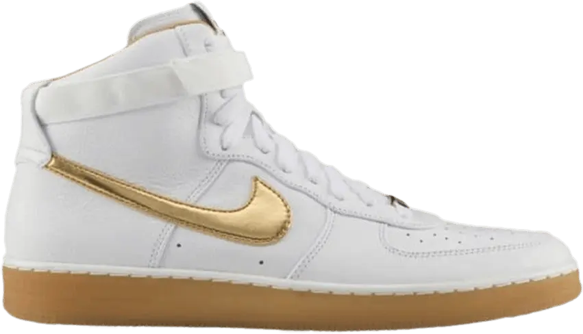  Nike Air Force 1 Downtown High Premium &#039;White Metallic Gold&#039;