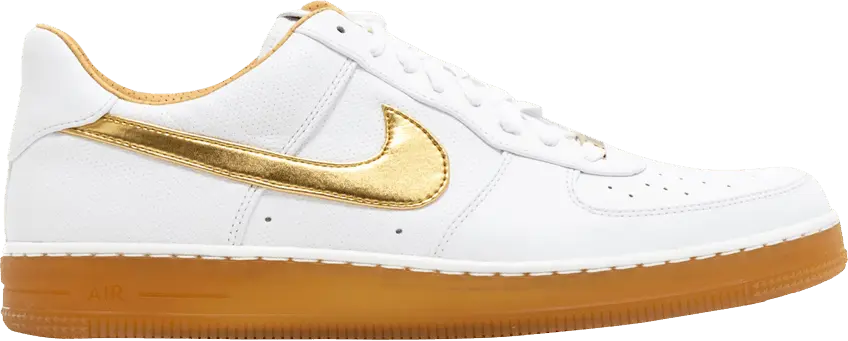  Nike Air Force 1 Downtown Premium &#039;White Metallic Gold&#039;