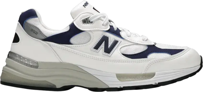  New Balance 992 White Navy