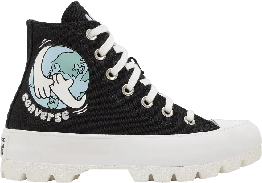  Converse Wmns Chuck Taylor All Star High Lugged &#039;Love Your Mother - Black&#039;