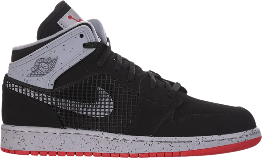  Air Jordan 1 Retro &#039;89 GS &#039;Black Fire Red Cement&#039;