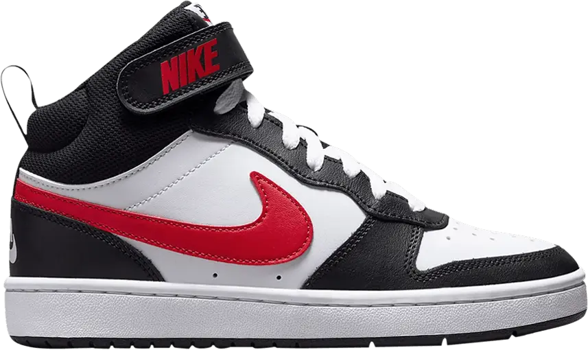  Nike Court Borough Mid 2 GS &#039;White Black University Red&#039;