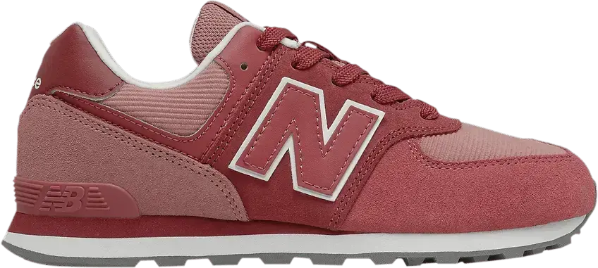  New Balance 574 Big Kid Wide &#039;Deep Earth Red&#039;