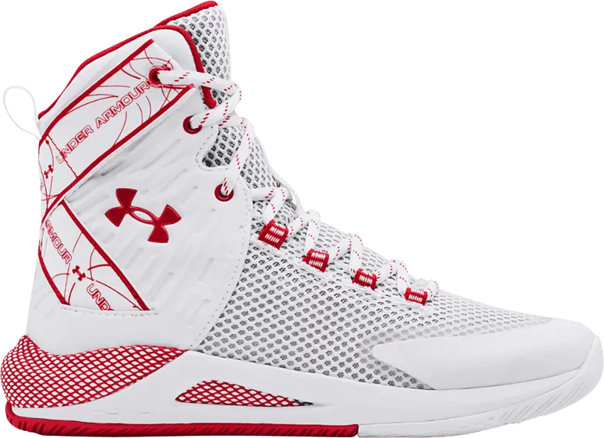  Under Armour Wmns HOVR Highlight Ace &#039;White Red&#039;