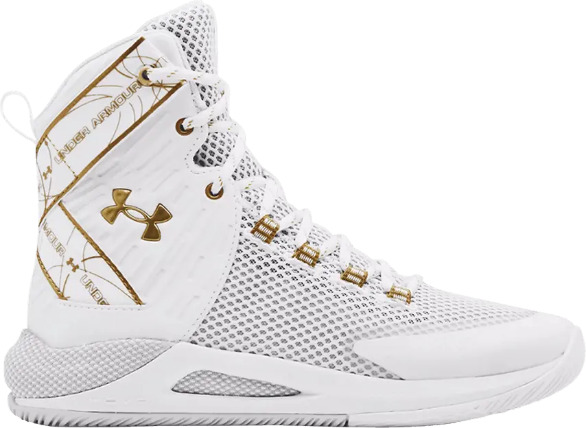  Under Armour Wmns HOVR Highlight Ace &#039;White Metallic Gold&#039;