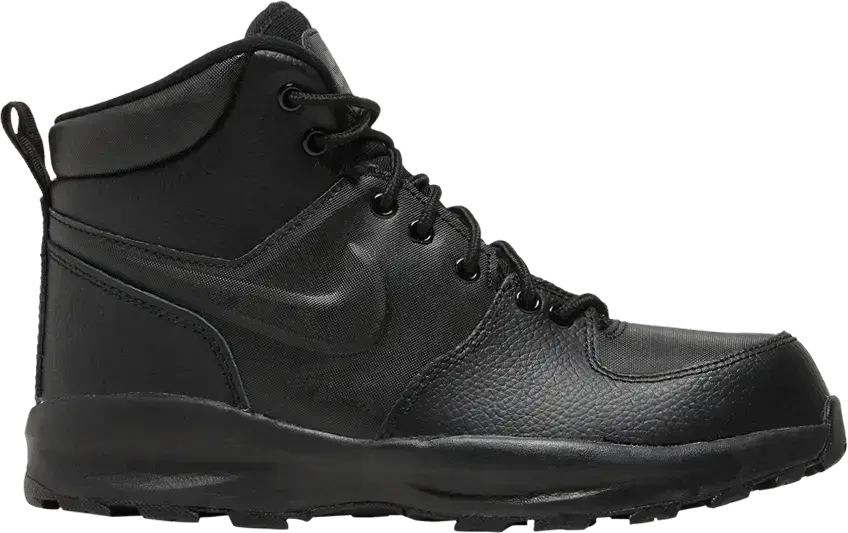  Nike Manoa Leather Triple Black (GS)