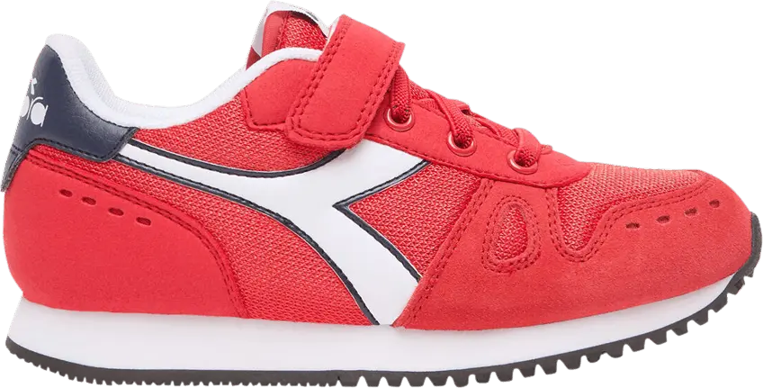  Diadora Simple Run Little Kid &#039;Tomato Red&#039;