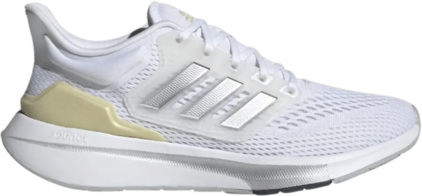  Adidas Wmns EQ21 Run &#039;White Sandy Beige Metallic&#039;