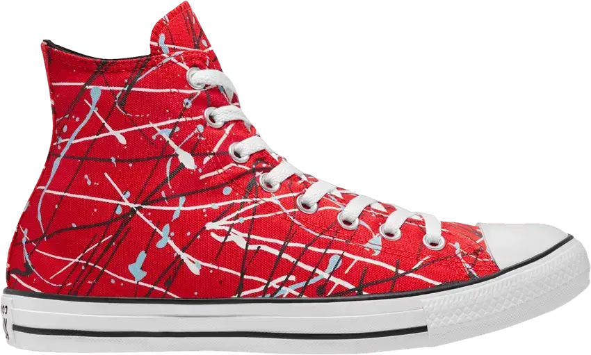  Converse Chuck Taylor All Star High &#039;Paint Splatter - University Red&#039;