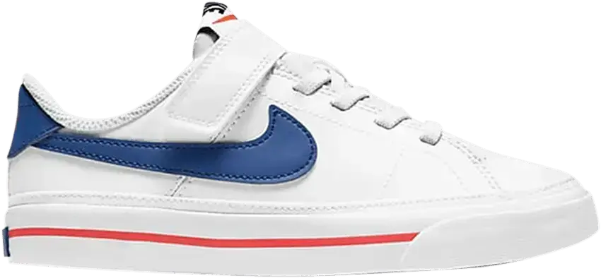  Nike Court Legacy White Deep Royal Blue (PS)