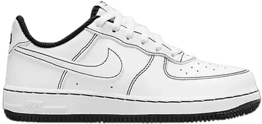  Nike Air Force 1 Low White Black Contrast Stitch (PS)