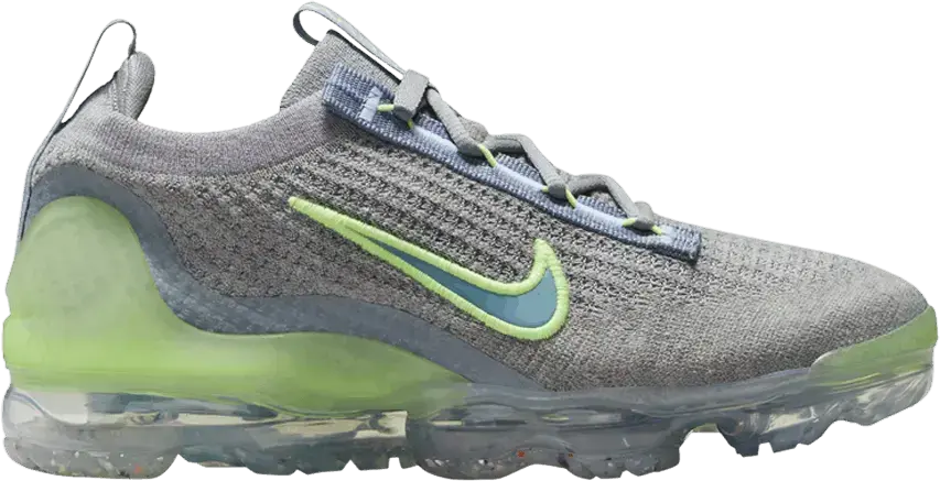  Nike Air VaporMax 2021 Particle Grey Liquid Lime (GS)