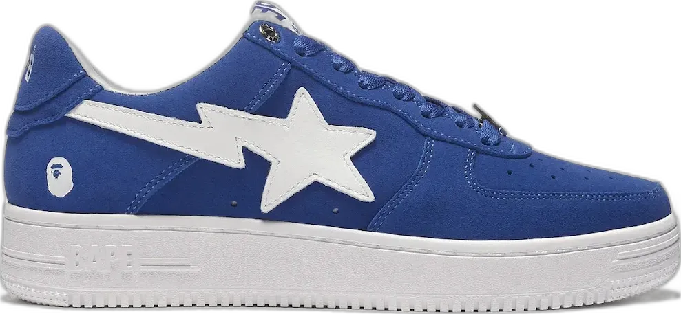  A Bathing Ape Bape Sta Low Blue Suede