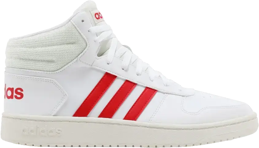 Adidas Hoops 2.0 Mid &#039;White Vivid Red&#039;