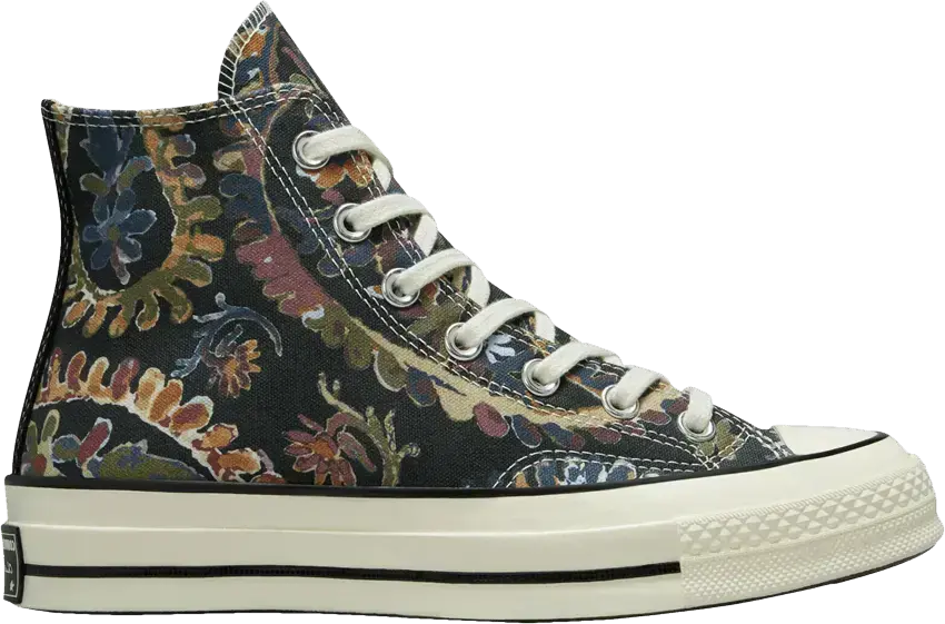  Converse Wmns Chuck 70 High &#039;Fall Florals - Black&#039;