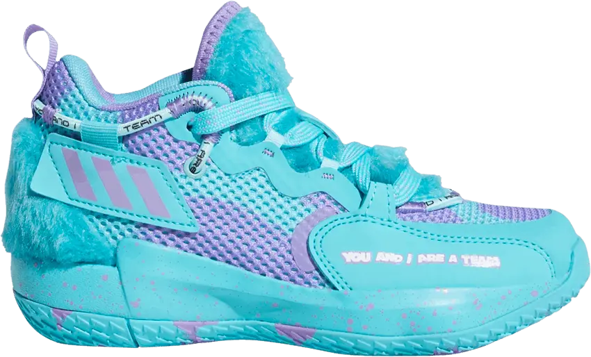  Adidas Monsters Inc. x Dame 7 EXTPLY Little Kid &#039;Sulley&#039;