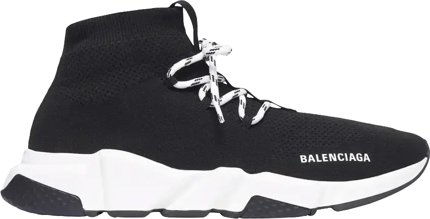  Balenciaga Speed Lace-Up Sneaker &#039;Black White&#039;