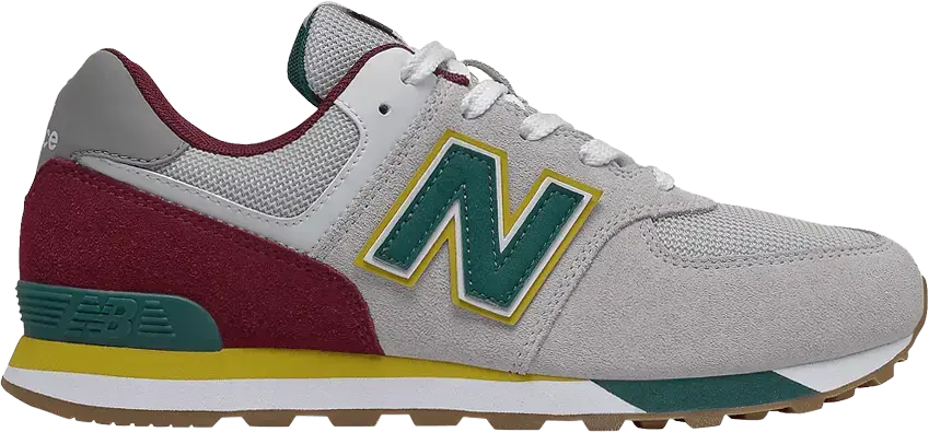  New Balance 574 Big Kid Wide &#039;Summer Fog Garnet&#039;