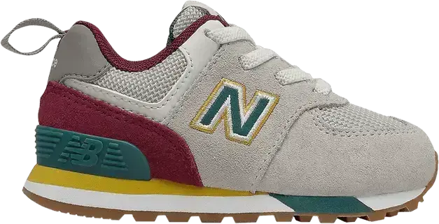  New Balance 574 Toddler Wide &#039;Summer Fog Garnet&#039;