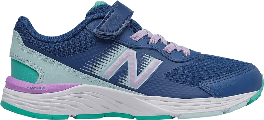  New Balance 680v6 Bungee Big Kid X-Wide &#039;Captain Blue Mint&#039;