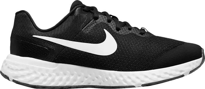  Nike Revolution 6 4E Wide GS &#039;Black White&#039;